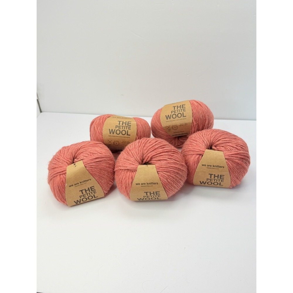 We Are Knitters The Petite Wool 100% Peruvian Highland Wool Spotted Pink Yarn 5
